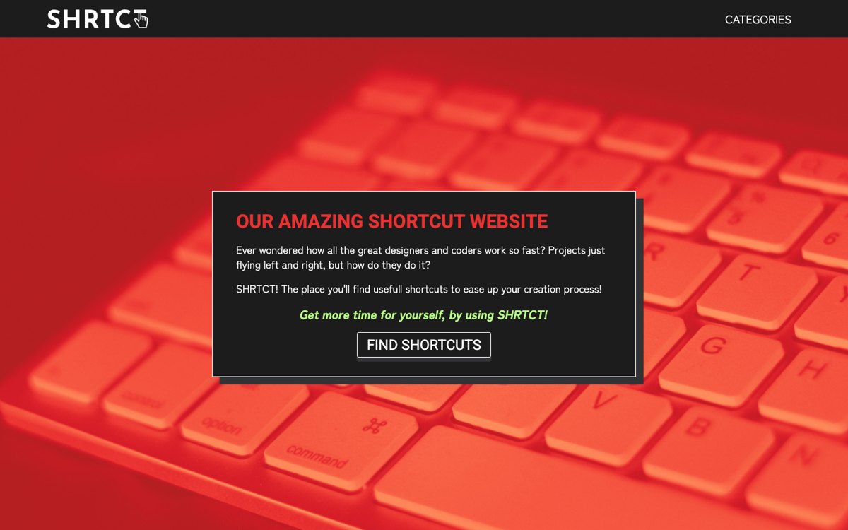 SHRTCT shortcuts website — home