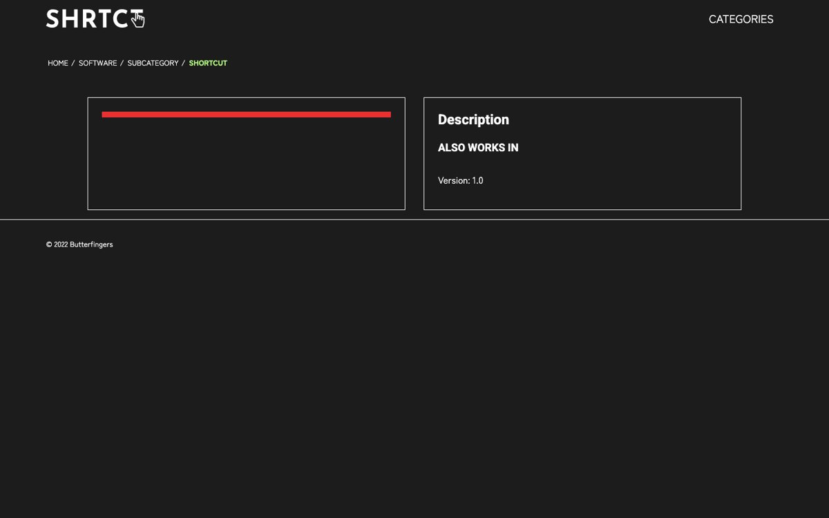 SHRTCT shortcut detail page